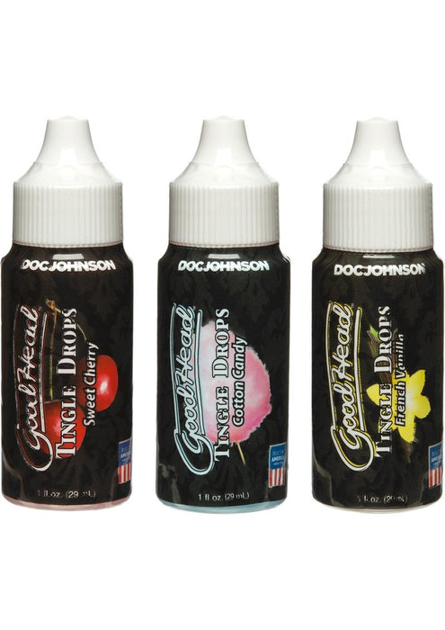 GoodHead Tingle Drops Cherry, Cotton Candy, Vanilla