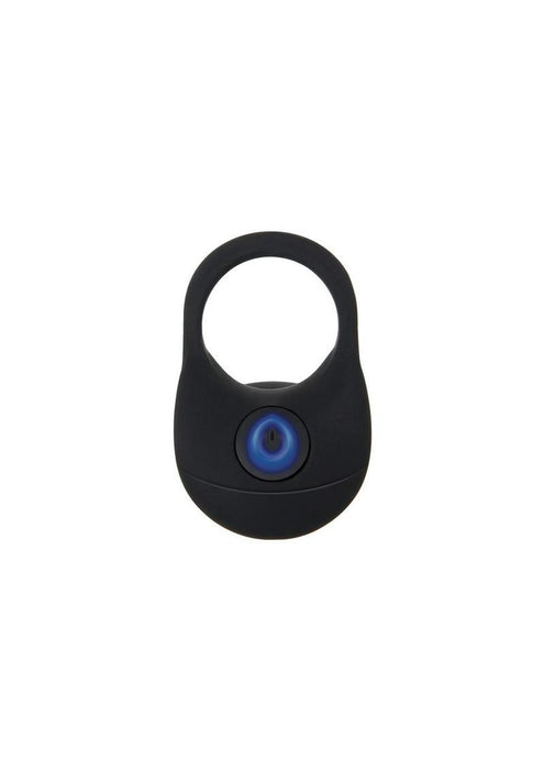 Zero Tolerance Cock Armor Rechargeable Silicone Vibrating Cock Ring with Long Bullet - Black