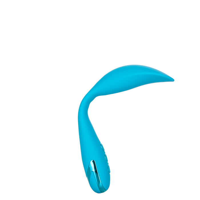 California Dreaming Palm Springs Pleaser Rechargeable Silicone Contoured Vibrator - Blue