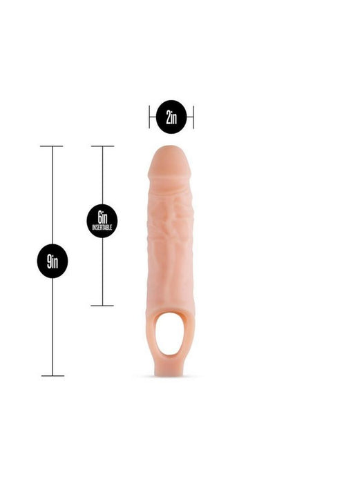 Performance Plus Silicone Cock Sheath Penis Extender 9in - Vanilla