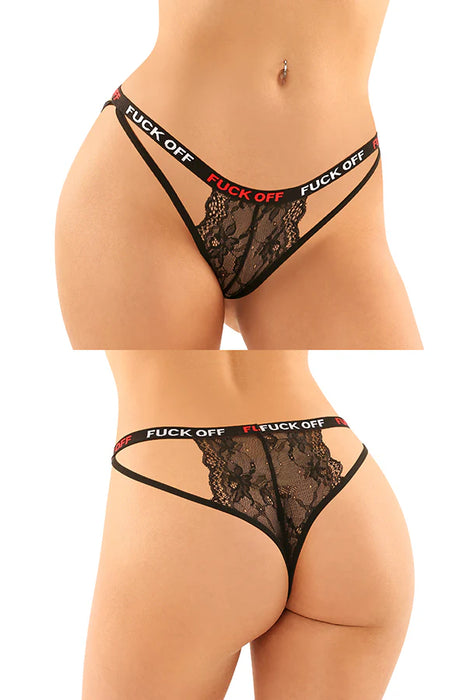 AF2PK6 FUCK OFF BUDDY PACK Cut-out Panty & Cage Thong Panty