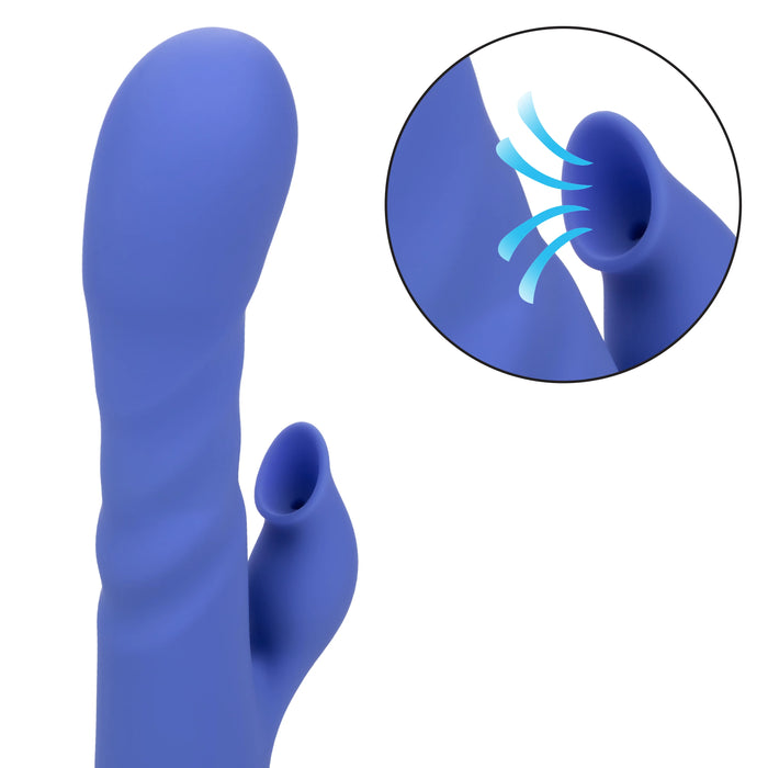 California Dreaming L.A. Love Rechargeable Silicone Vibrator with Clitoral Stimulator - Blue