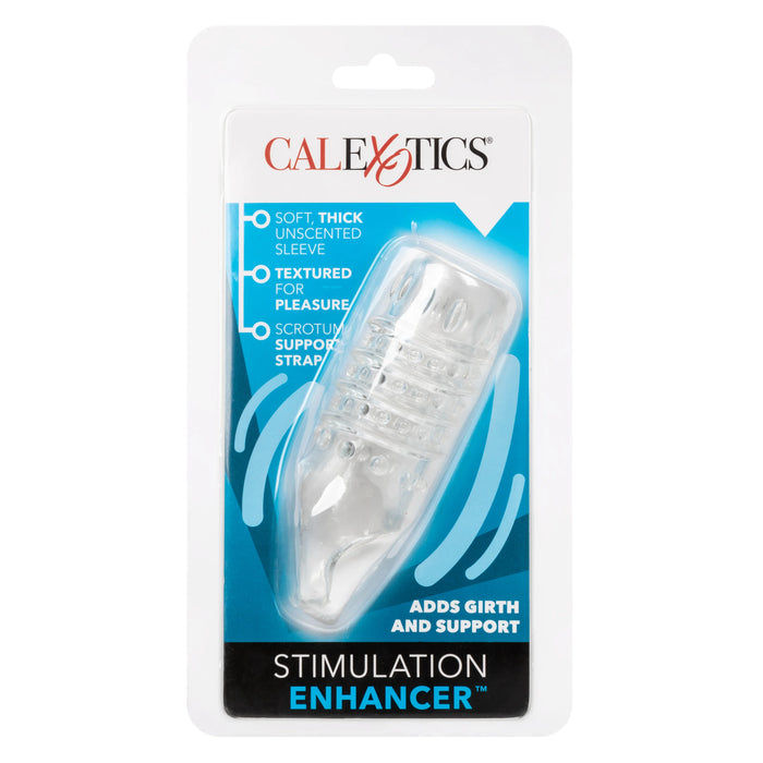 Stimulation Enhancer Textured Penis Sleeve 4.25in - Clear