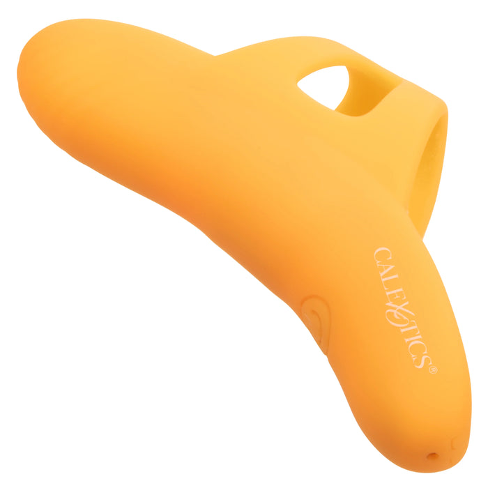 Neon Vibes The Pleasure Vibe Rechargeable Silicone Finger Vibrator - Orange