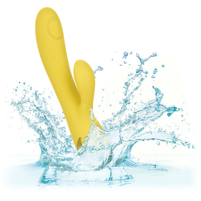 California Dreaming San Diego Seduction Rechargeable Silicone Rabbit Vibrator - Yellow
