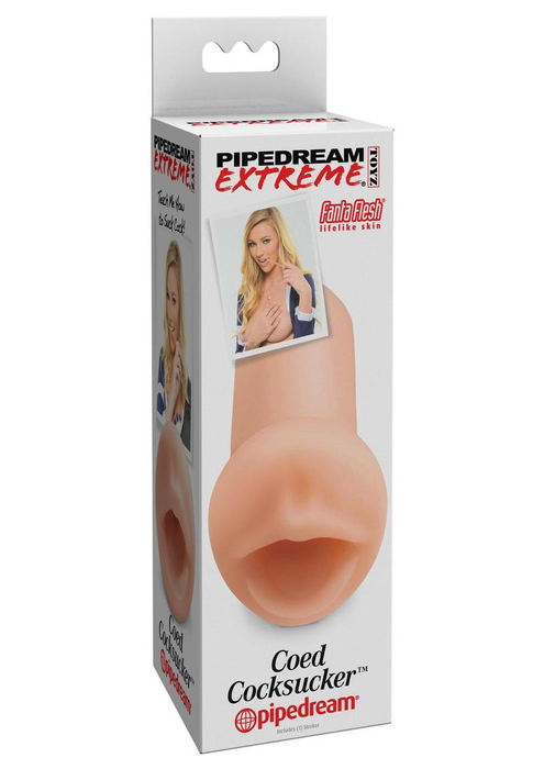 Pipedream Extreme Toyz Coed Cocksucker Masturbator - Mouth - Vanilla