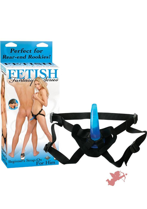 Fetish Fantasy Beginners Strap On For Him 5.25 Inch Blue Black