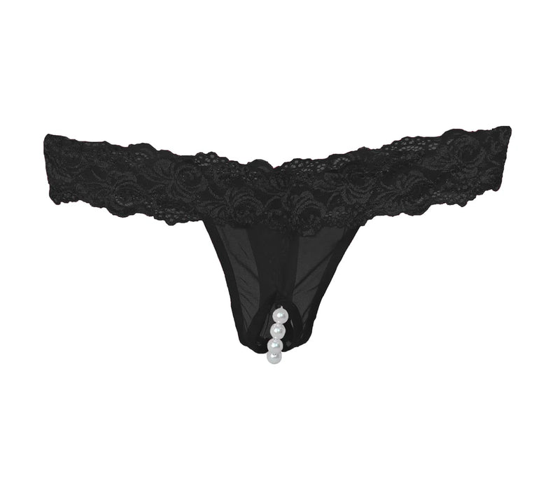 626 Lace Crotchless Pearl Panty