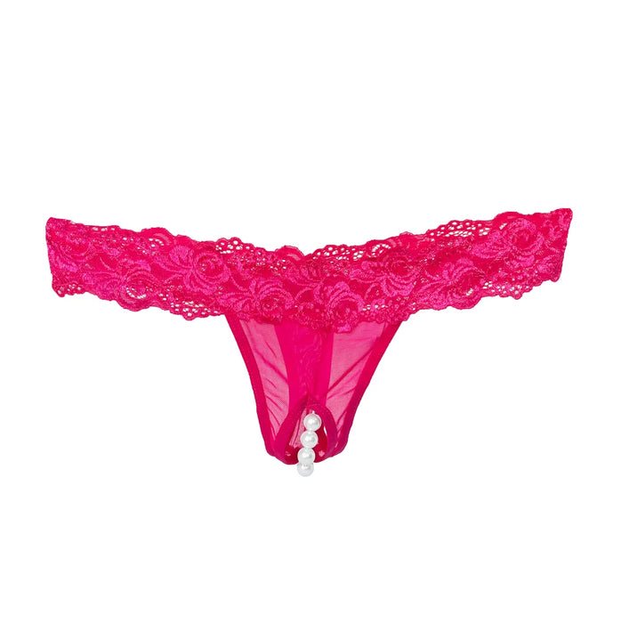626 Lace Crotchless Pearl Panty
