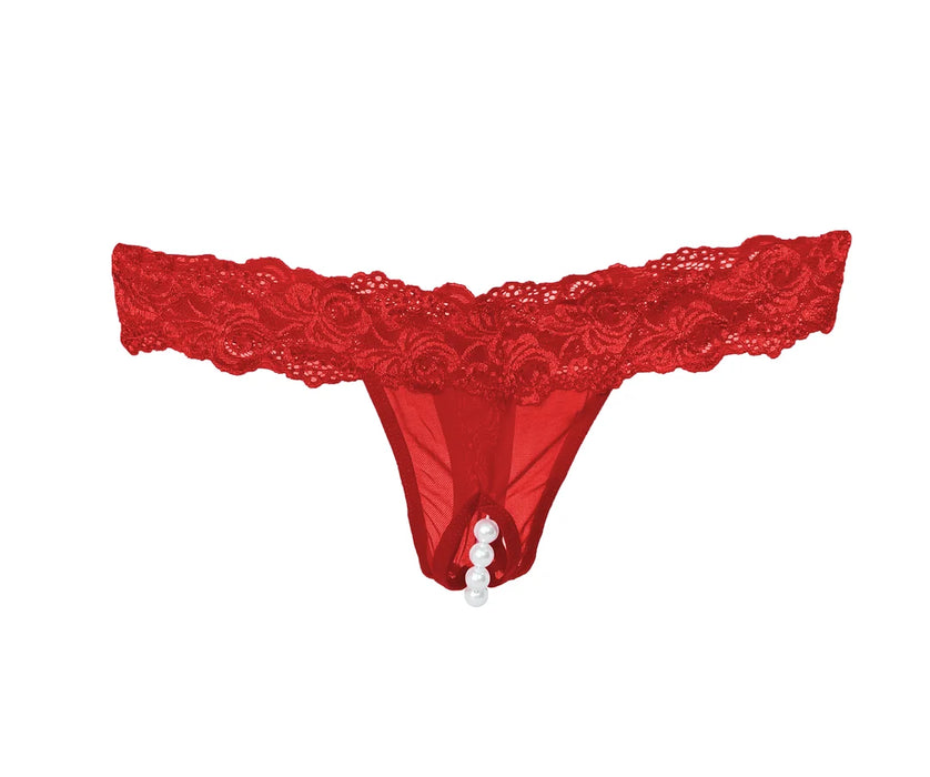 626 Lace Crotchless Pearl Panty