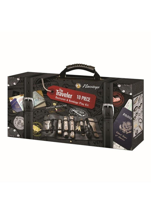 The Traveler Restraint & Bondage Play Kit (Set of 10) - Gold/Black