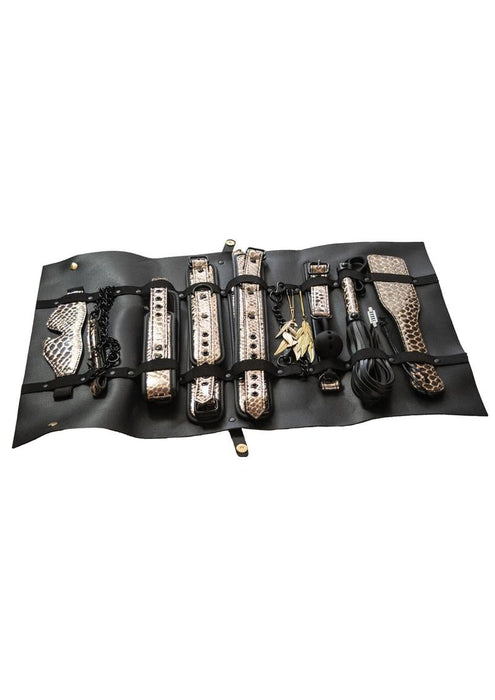 The Traveler Restraint & Bondage Play Kit (Set of 10) - Gold/Black