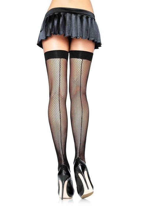 Leg Avenue Fishnet Thigh High Stocking with Backseam