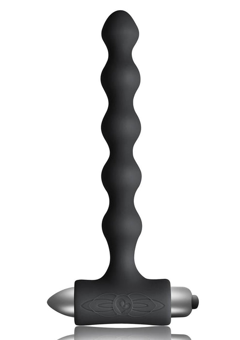 Petite Sensations Pearls Silicone Vibrating Anal Probe - Black Sexy Stuf Petite Sensations Pearls Silicone Vibrating Anal Probe - Black Sexy Stuf