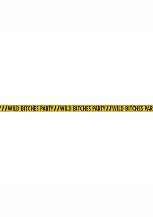 Wild Bitches Party" Tape - Yellow/Black