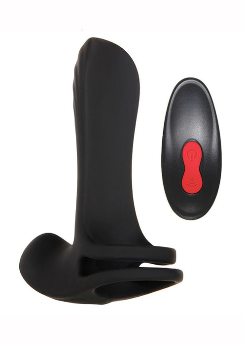 Vibrating Girth Enhancer Black Silcone Rechargeable