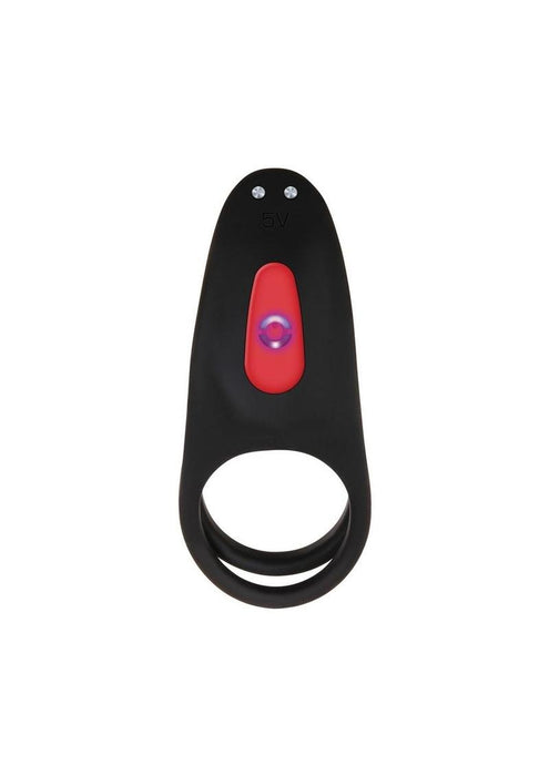 Vibrating Girth Enhancer Black Silcone Rechargeable