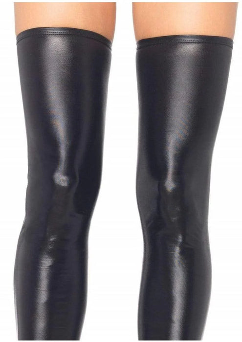 6901 Small/Med Wet Look Thigh Highs