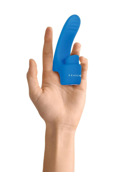 Gender X Flick It Rechargeable Silicone Vibrator - Blue
