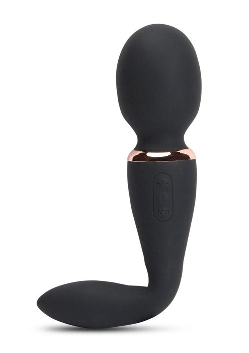 Nu Sensuelle XLR8 Alluvion Silicone Rechargeable Wand Massager - Black/ Rose Gold
