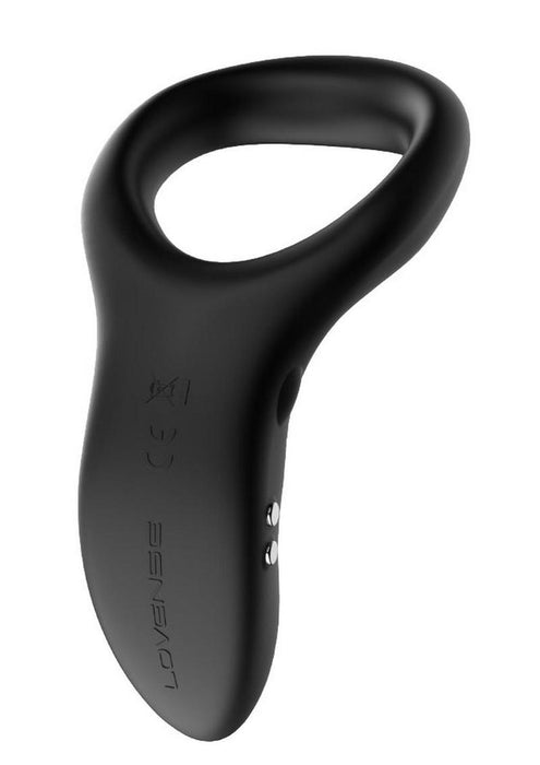 Lovense Diamo App Compatible Vibrating Silicone Cock Ring - Black