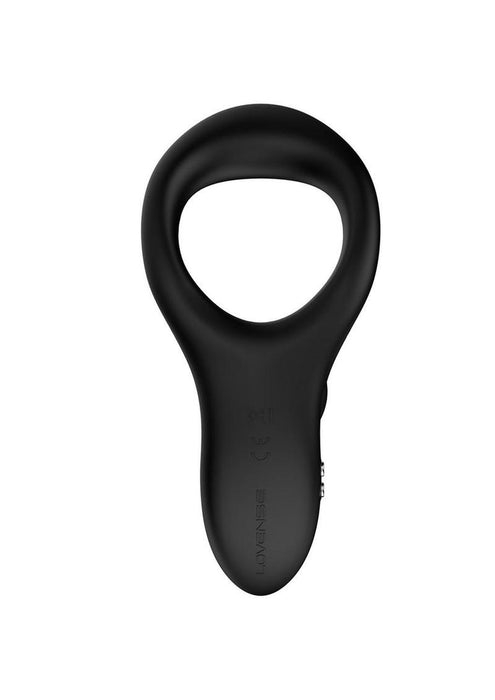 Lovense Diamo App Compatible Vibrating Silicone Cock Ring - Black