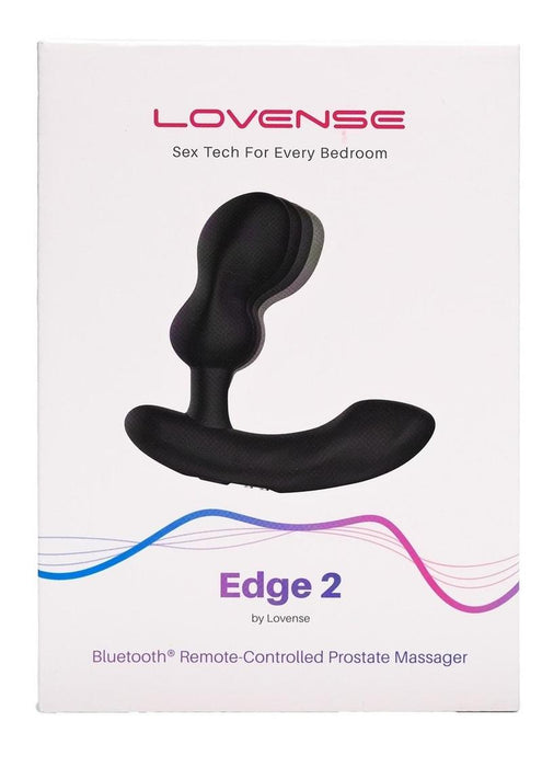 Lovense Edge 2 Silicone Prostate Massager with Remote Control - Black