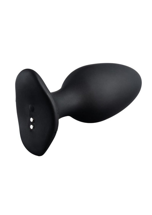 Lovense Hush 2 Rechargeable App Compatible Silicone Vibrating Anal Plug 2.25in - Black