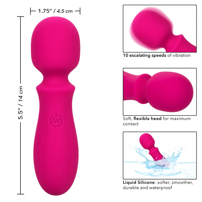 Bliss Liquid Silicone Rechargeable Mini Wand - Pink