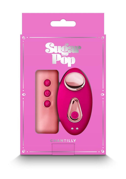 Sugar Pop Chantilly Rechargeable Silicone Remote Controlled Panty Vibe - Pink