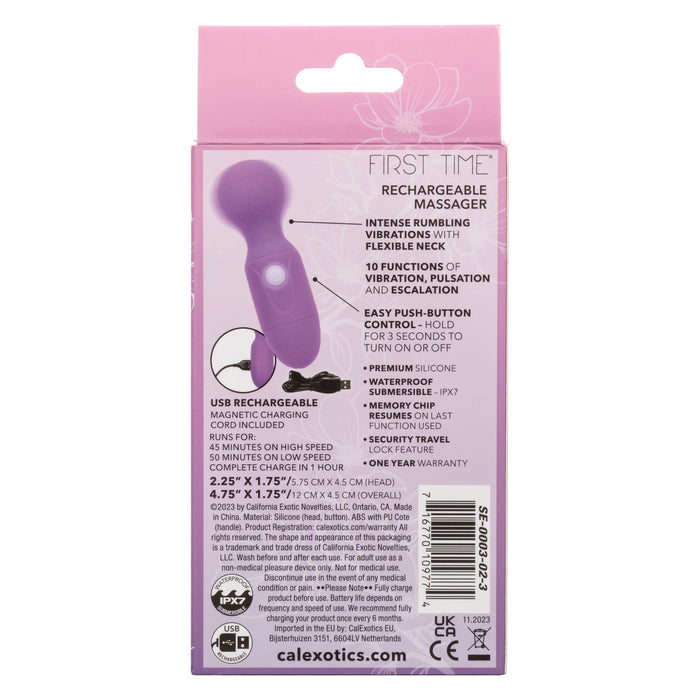 First Time  Rechargeable Massager - Purple
