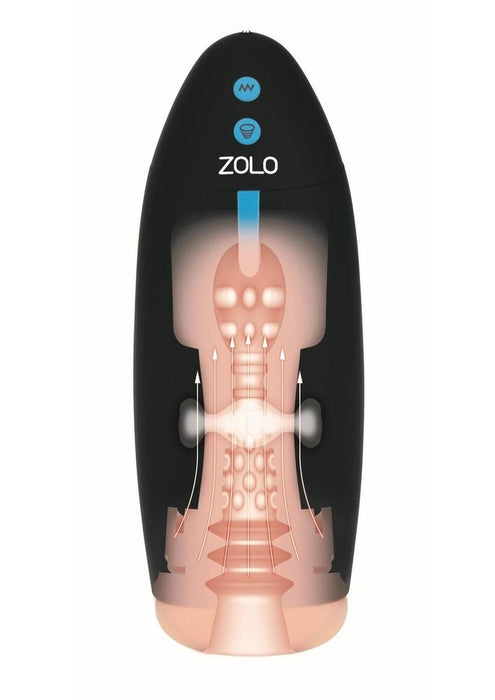 Zolo Supersucker Rechargeable Silicone Masturbator - Black