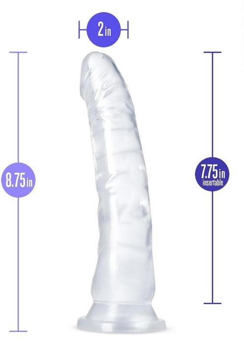 B Yours Diamond Glisten Dildo 8.75in - Clear