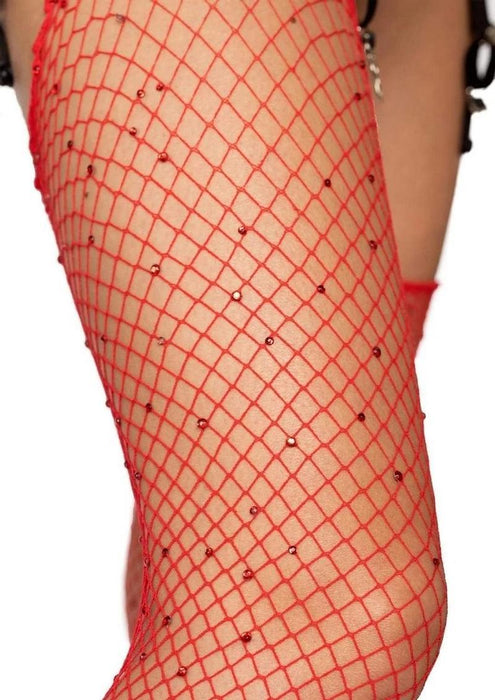 9124 Rhinestone Fishnet Stockings