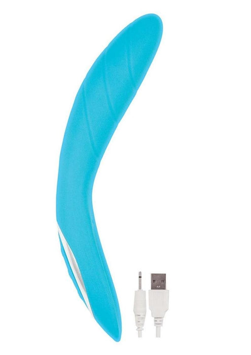 Princess Dynamic Heat Rechargeable Silicone Vibrator - Blue