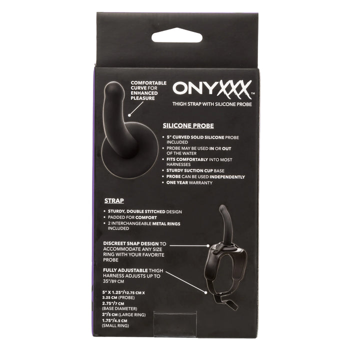 Onyxxx Thigh Strap With Silicone Probe - Black