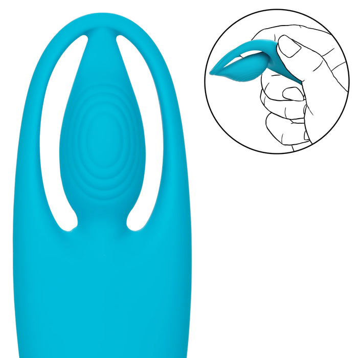 Neon Vibes The Orgasm Vibe Rechargeable Silicone Finger Vibrator - Blue