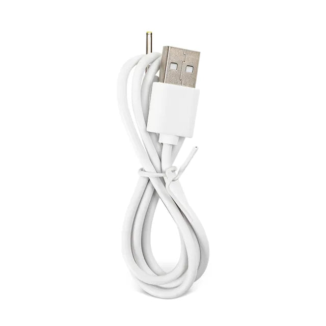 White DC Barrel Connector Charging Cable with 1.1CM Pin Length