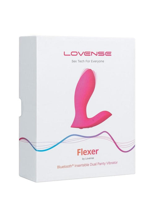 Lovense Flexer Rechargeable Silicone App-Controlled Panty Vibrator - Pink