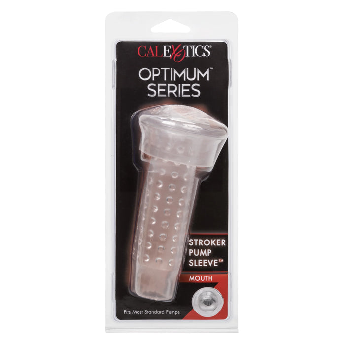 Optimum Series Stroker Pump Sleeve Masturbator - Mouth - Clear