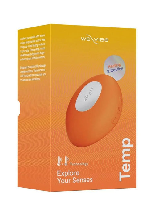 We-Vibe Temp Heating and Cooling Rechargeable Silicone Lay-on Vibrator - Tangerine