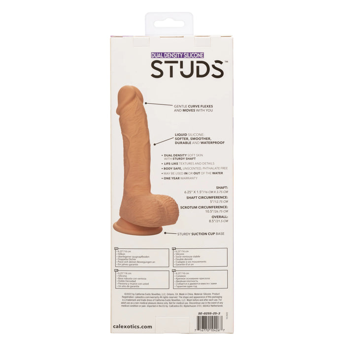 Silicone Studs Dual Density with Suction Cup Base 6.25in - Vanilla