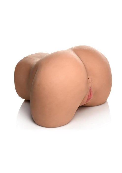 Mistress 3D Vibrating Rechargeable Pussy & Ass Masturbator with Remote - Vanilla