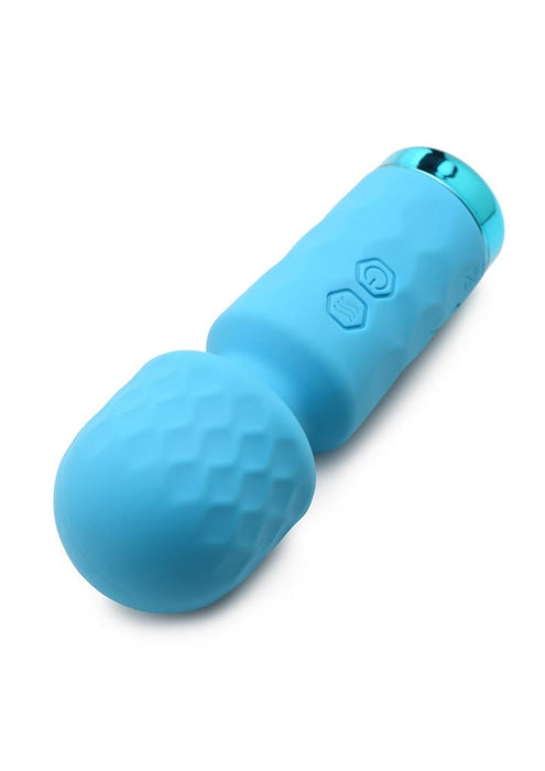 Bang! 10X Mini ALL-SILICONE Rechargeable Wand - Blue