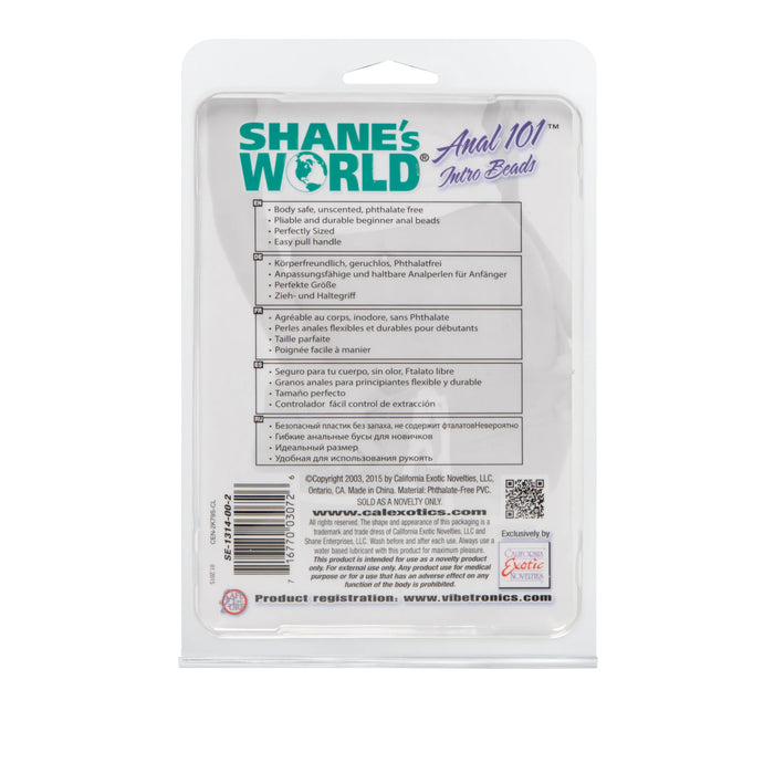 Shane's World Anal 101™ Intro Beads - Clear