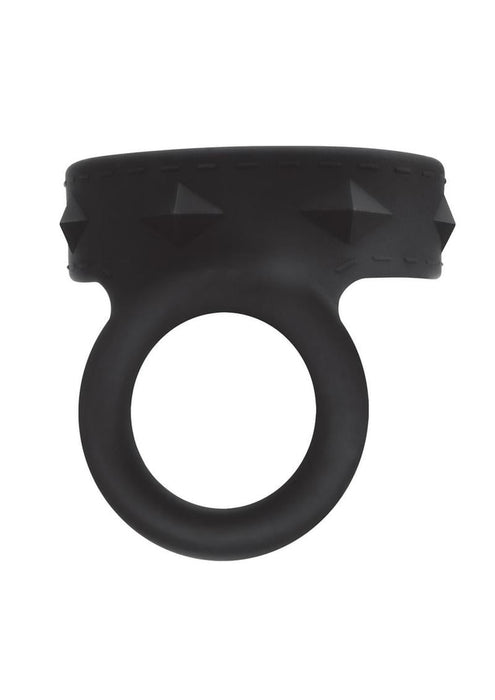 Blueline Silicone Duo Snap Cock & Ball Ring - Black