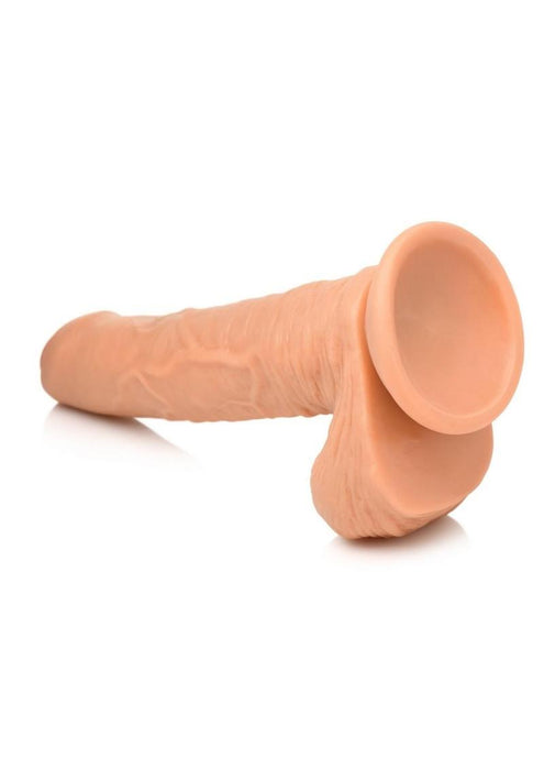 Thinz Uncut Dildo with Balls 8in - Vanilla