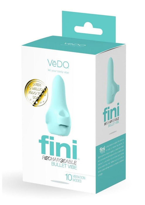 VeDo Fini Rechargeable Silicone Bullet Vibrator - Turquoise