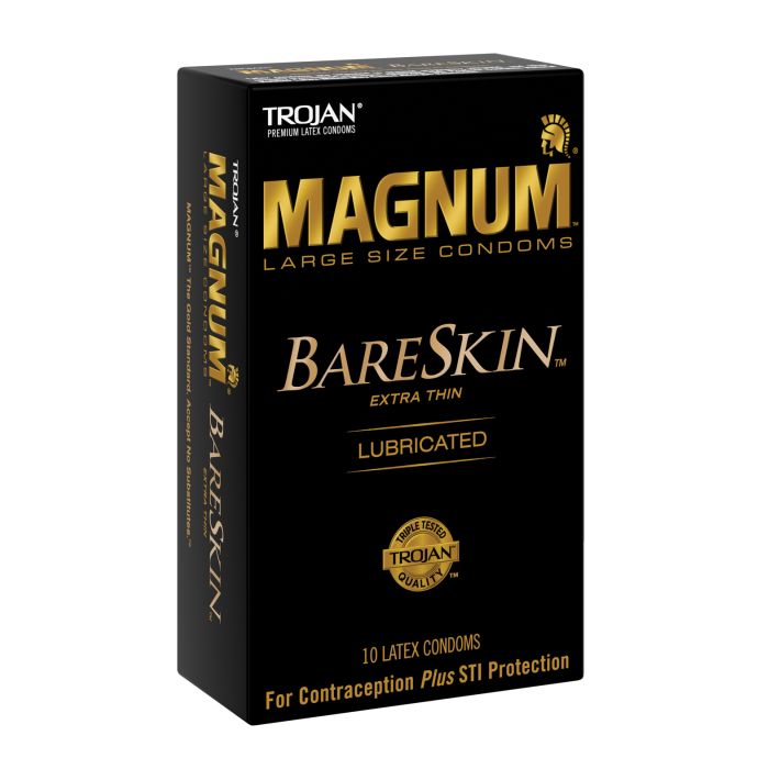 New Trojan Magnum Bareskin Condoms - Box of 10