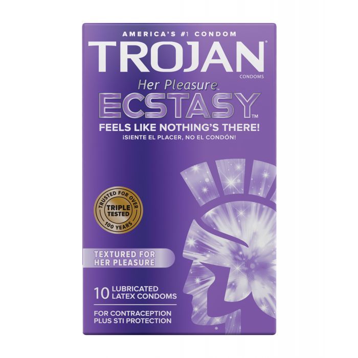 Trojan Her Pleasure Lubricated Condoms - Box of 12